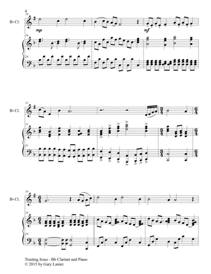 TRUSTING JESUS (Duet – Bb Clarinet and Piano/Score and Parts) image number null
