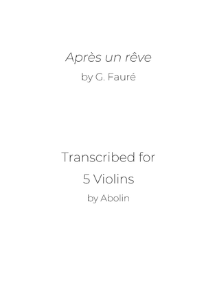 Book cover for Fauré: Après un rêve - 5 Violins