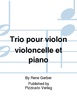 Book cover for Trio pour violon violoncelle et piano