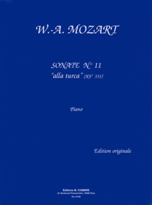 Book cover for Sonate No. 11 KV331 en La maj. ''Alla turca''