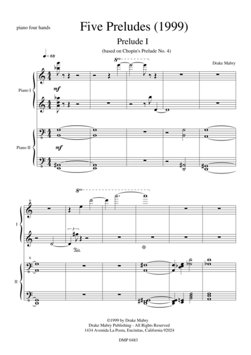 Five Preludes for Piano 4H (1999)