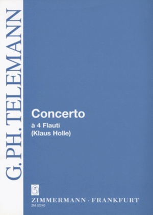 Book cover for Concerto a 4 Flauti C major