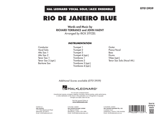 Book cover for Rio de Janeiro Blue (Key: C min) (arr. Rick Stitzel) - Conductor Score (Full Score)