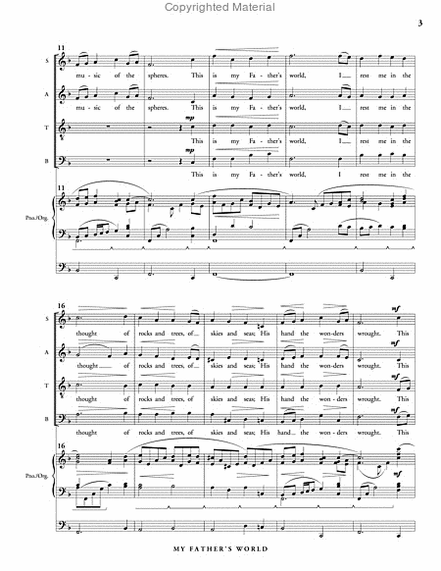 My Father's World (SATB version) image number null