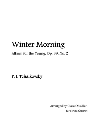 Book cover for Album for the Young, op 39, No. 2: Winter Morning for String Quartet