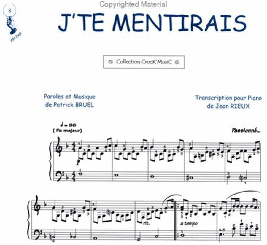 J'te mentirai (Collection CrocK'MusiC) image number null