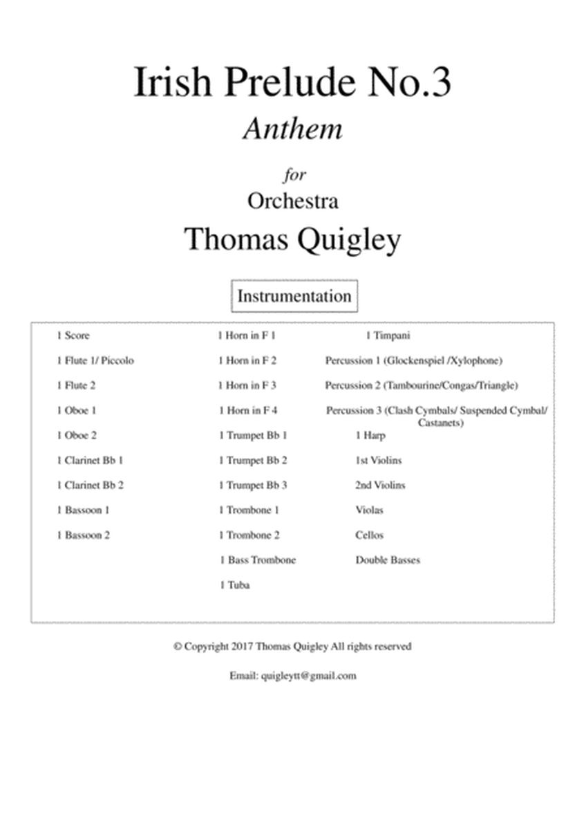 Irish Prelude No.3 (Anthem) image number null