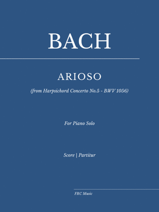 Book cover for Arioso (from Harpsichord Concerto No.5 - BWV 1056)