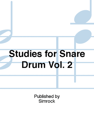 Book cover for Studies for Snare Drum Vol. 2