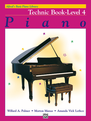 Book cover for Alfred's Basic Piano Course Technic, Level 4