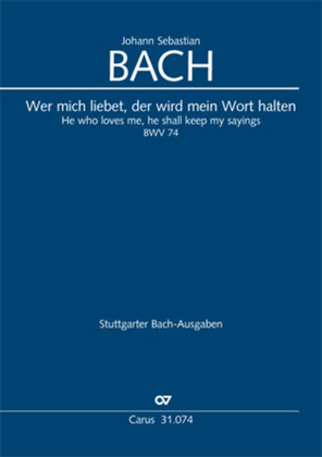 Book cover for He who loves me, he will keep my saying (Wer mich liebet, der wird mein Wort halten)