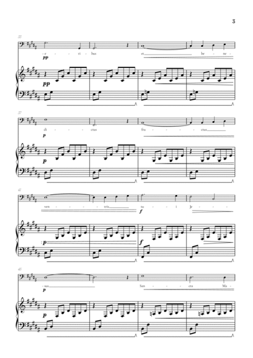 Bach / Gounod Ave Maria in B major • baritone sheet music with piano accompaniment image number null