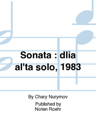 Book cover for Sonata