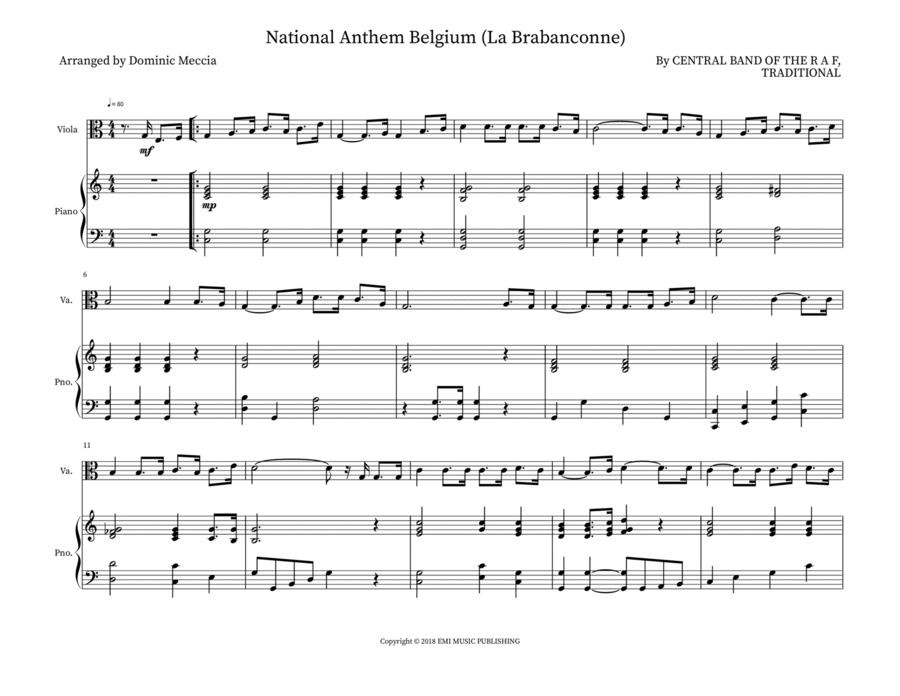 National Anthem Belgium (La Brabanconne)