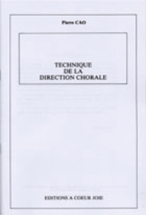 Book cover for Technique De La Direction Chorale