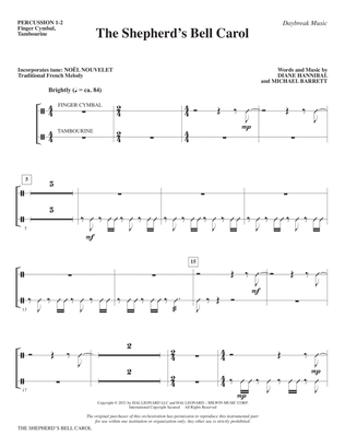 Book cover for The Shepherd's Bell Carol - Percussion 1 & 2