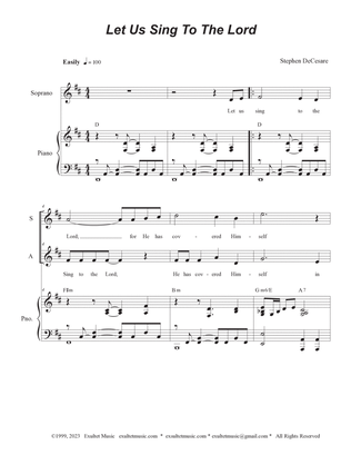 Let Us Sing To The Lord (Duet for Soprano and Alto solo)