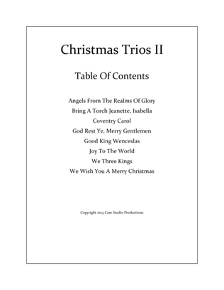 Book cover for Christmas Trios II