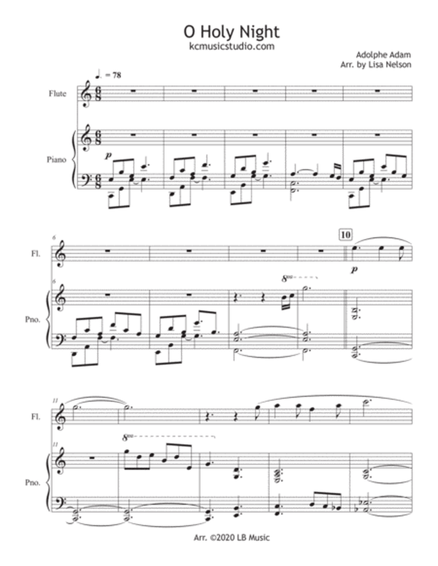 O Holy Night - Advanced Flute and Piano