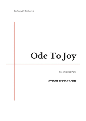 Book cover for L.van Beethoven - Ode to Joy - Piano Easy