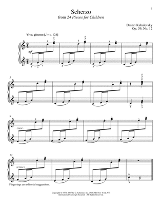 Book cover for Scherzo, Op. 39, No. 12