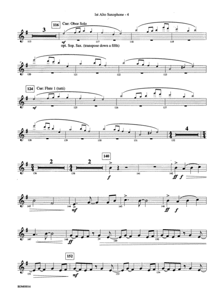 To Challenge the Sky and Heavens Above: E-flat Alto Saxophone by Robert W.  Smith - Concert Band - Digital Sheet Music