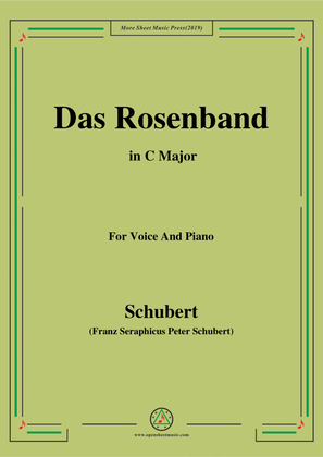 Book cover for Schubert-Das Rosenband(The Rosy Ribbon),Ver.II,in C Major