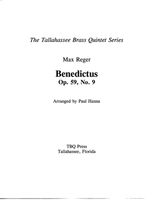 Book cover for Benedictus, Op. 59, No. 9