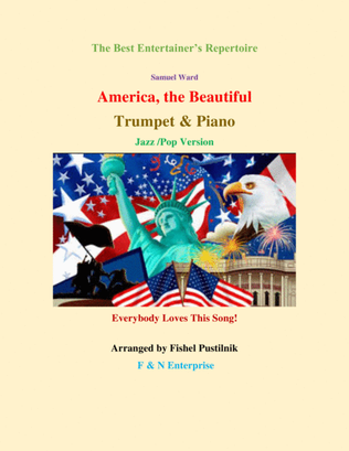 Book cover for "America, The Beautiful" for Trumpet and Piano