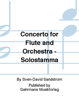 Book cover for Concerto for Flute and Orchestra - Solostamma