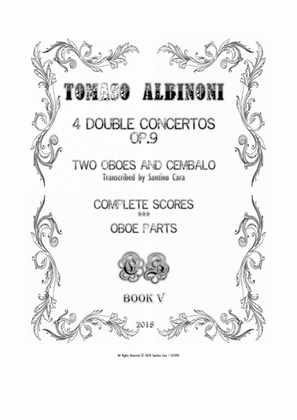 Albinoni - 4 Double Concertos Op.9 for Two Oboes and Cembalo - Scores and Parts