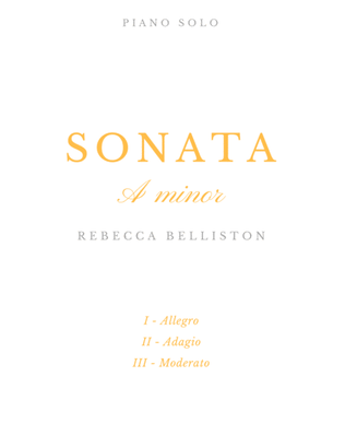 Book cover for Sonata in A minor