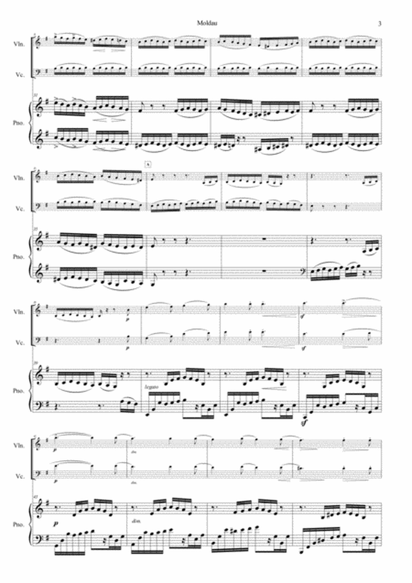 Smetana - Die Moldau for Pianotrio