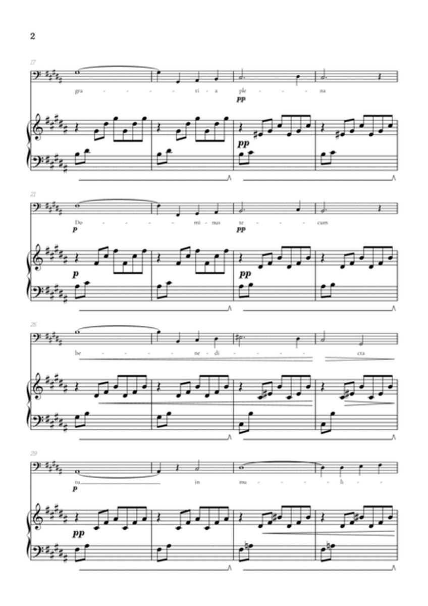 Bach / Gounod Ave Maria in B major • baritone sheet music with piano accompaniment image number null