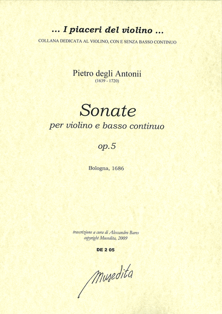 Violin Sonatas op. 5 (Bologna, 1686)