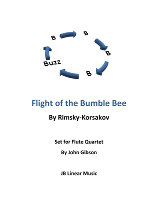 Book cover for Flight of the Bumble Bee for flute quartet