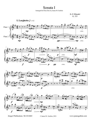 Book cover for Handel: Sonata No. 1 for Flute Duo