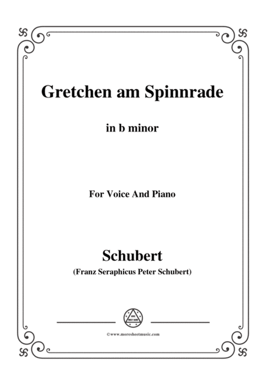 Schubert-Gretchen am Spinnrade in b minor, for Voice and Piano image number null