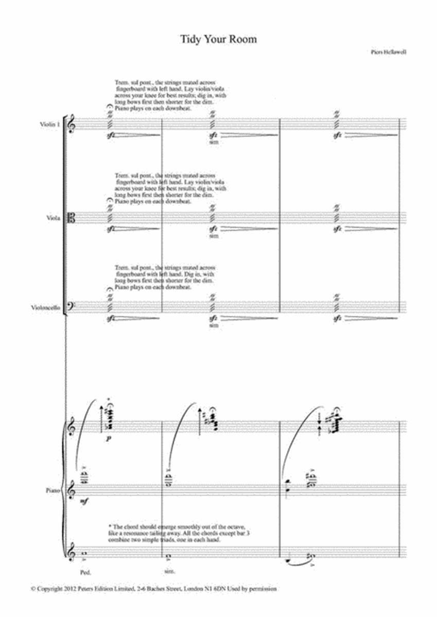 Tidy Your Room (Score/Parts)