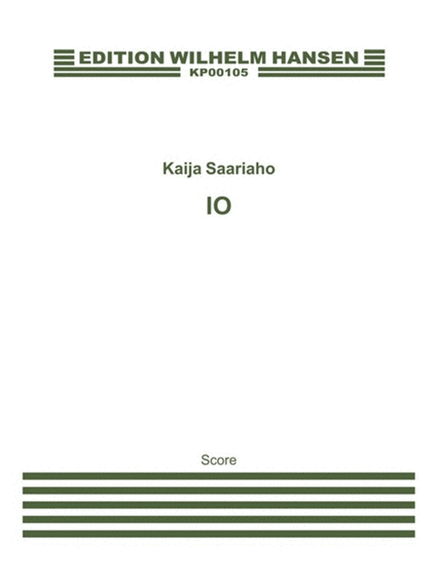 Saariaho Lo Score(Ensemble/Tape/Electron