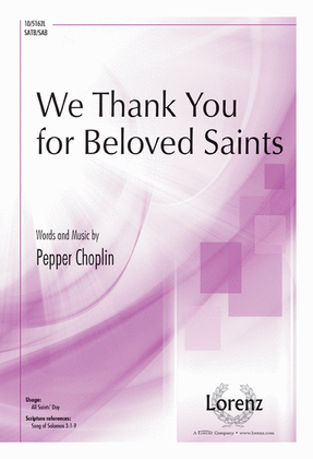 Book cover for We Thank You for Beloved Saints