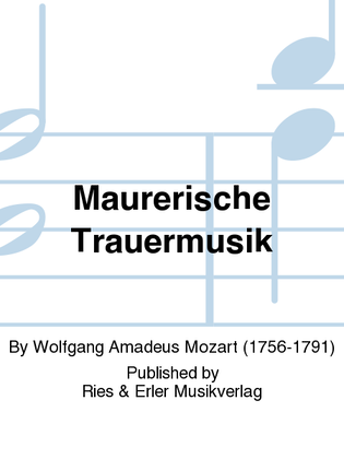 Book cover for Maurerische Trauermusik