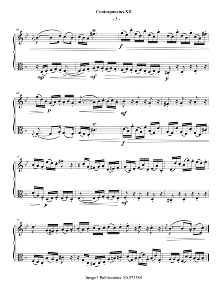 Bach: Four Duets from the Art of Fugue for Alto Flute & Viola image number null