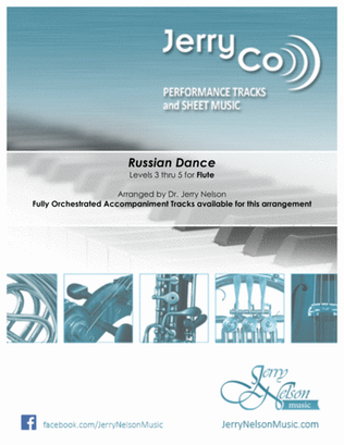 Book cover for Russian Dance-Tchaikovsky (Arrangements Level 1-6 for FLUTE + Written Acc)