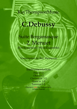 Book cover for Debussy: Suite Bergamasque Mvt.2 Menuet - wind dectet
