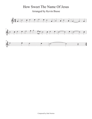 Book cover for How Sweet The Name Of Jesus Sounds (Easy key of C) - Clarinet