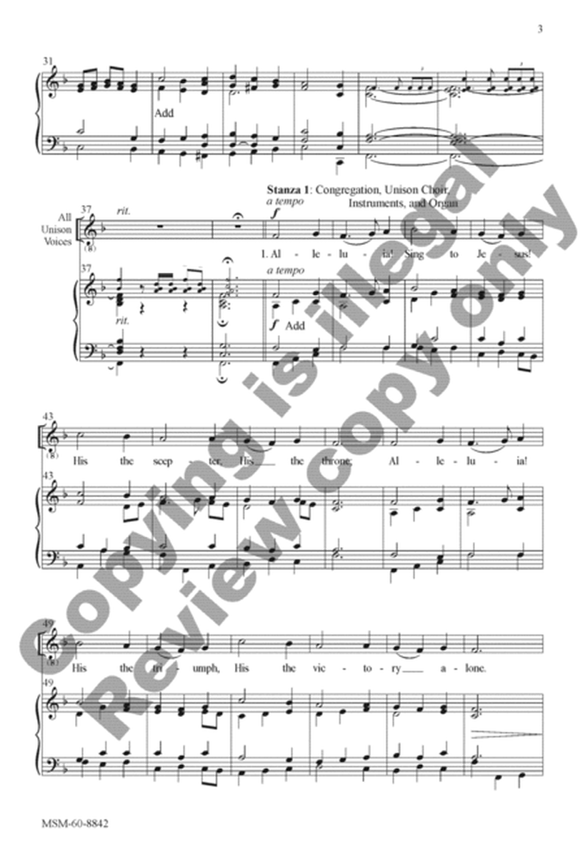 Alleluia! Sing to Jesus (Choral Score)