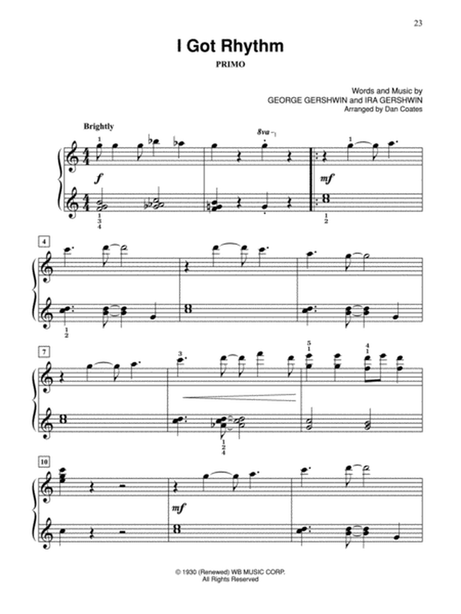Dan Coates Popular Piano Library -- Duets of Timeless Standards by Dan Coates Small Ensemble - Sheet Music