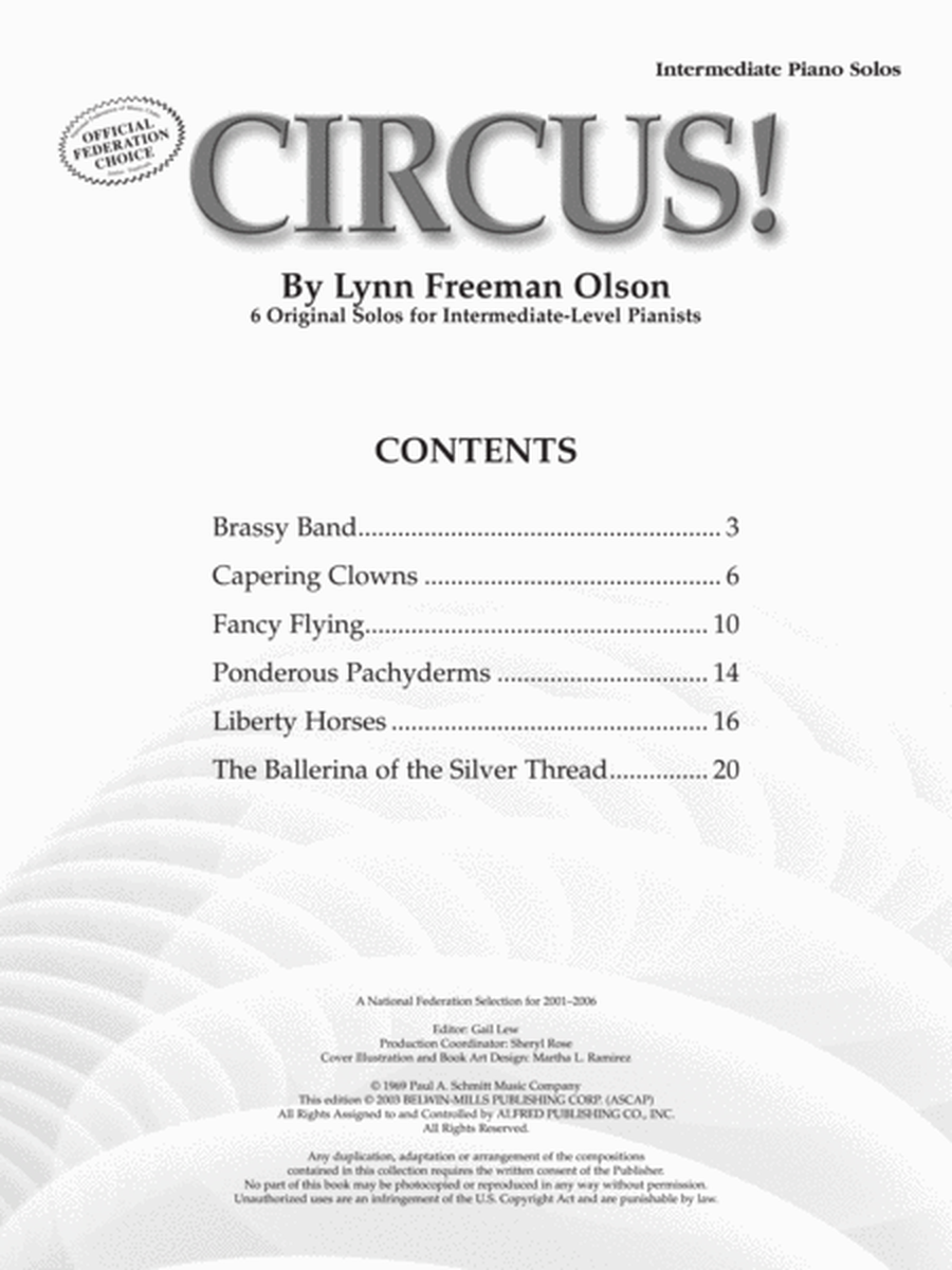 Circus! by Lynn Freeman Olson Easy Piano - Sheet Music