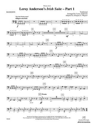 Leroy Anderson's Irish Suite, Part 1 (Themes from): Bassoon